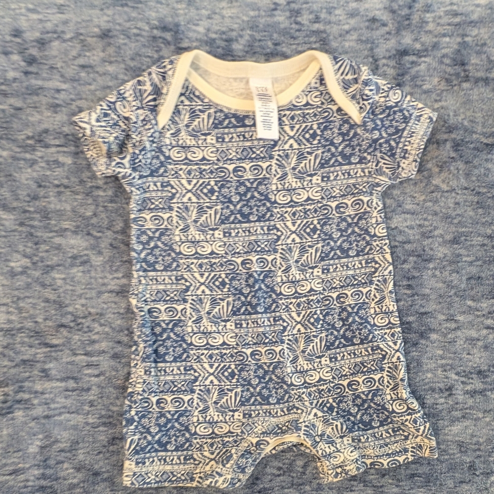 GAP 3-6M Navy and White Baby Romper